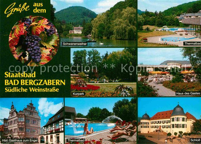 Bad Bergzabern Schwanenweiher Thermalbad Kurpark Haus des Gastes Schloss Histori