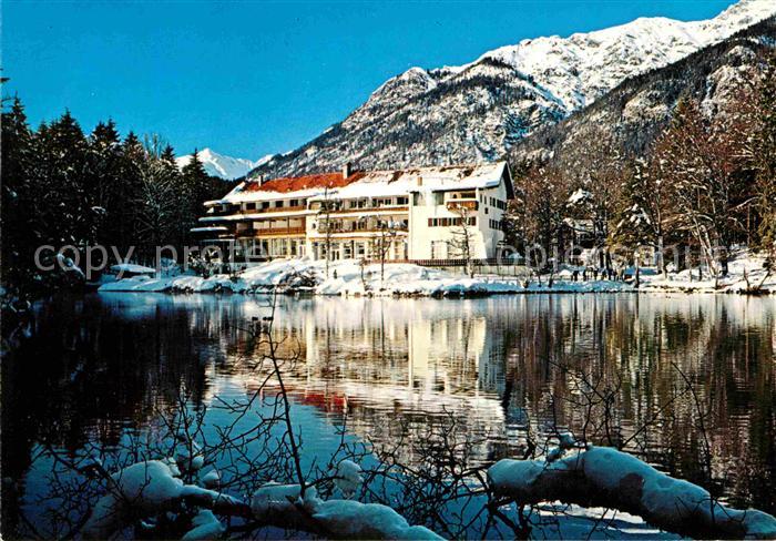 Grainau Hotel am Badersee Winterpanorama Alpen