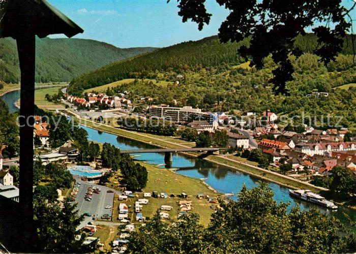 Bad Karlshafen Panorama Weserbergland Campingplatz an der Weser
