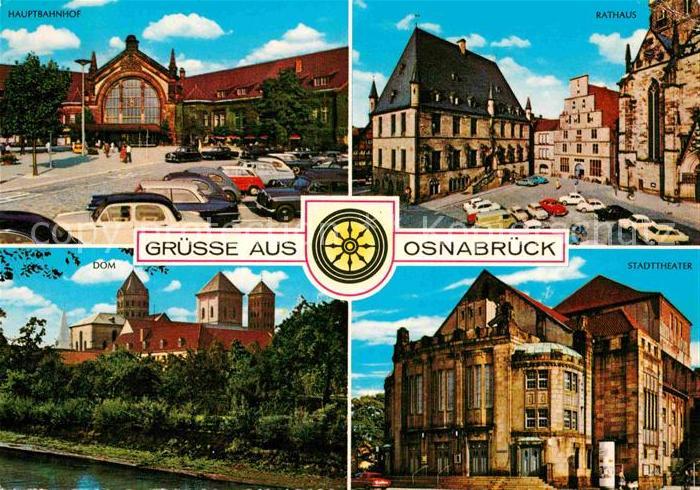 Osnabrueck Hauptbahnhof Rathaus Stadttheater Dom
