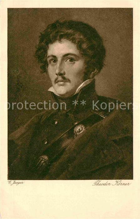 Kuenstlerkarte C. Jaeger Theodor Koerner