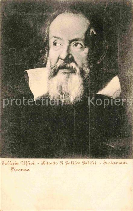 Kuenstlerkarte Alte Kuenstler Justus Sustermans Ritratto Galileo Galilei