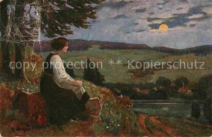 Kuenstlerkarte K. v. Rozynski Sehnsucht