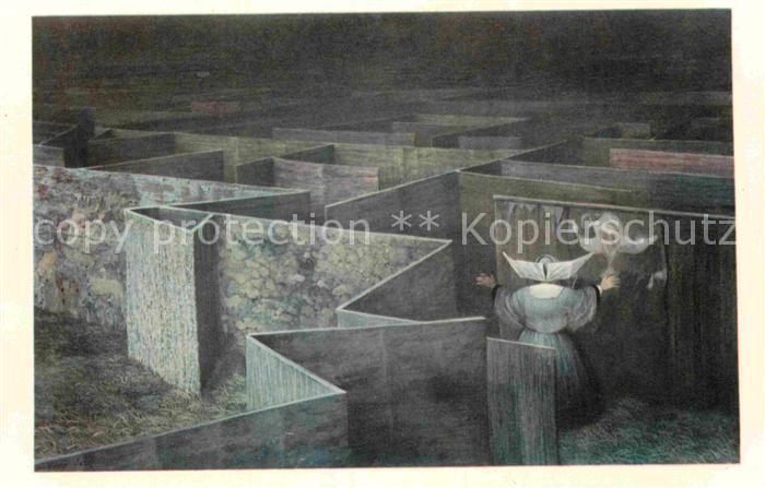 Kuenstlerkarte Robert Vickrey The Labyrinth
