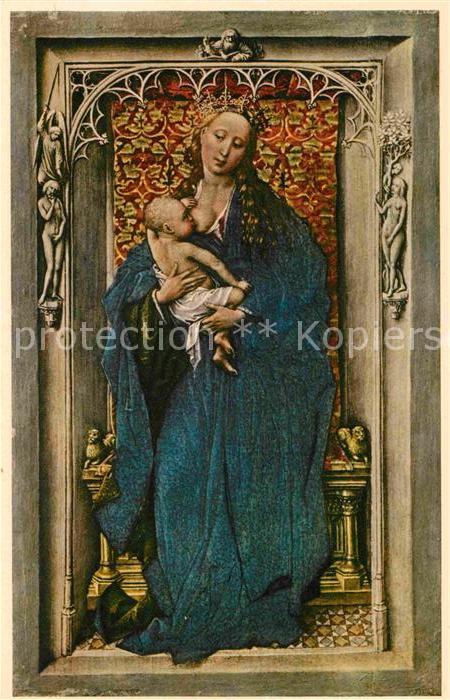 Kuenstlerkarte Roger van der Weyden Maria mit dem Kinde