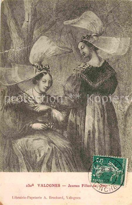 Trachten Frankreich Valognes Jeunes Filles de 1830
