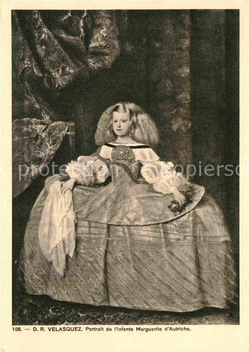 Kuenstlerkarte Alte Kuenstler D. R. Velasquez Infante Marguerite d Autriche