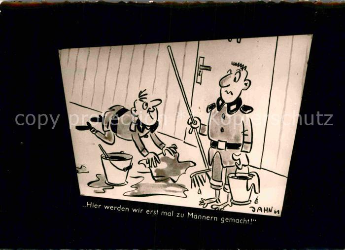 Militaria Humor Reinigung Künstlerkarte