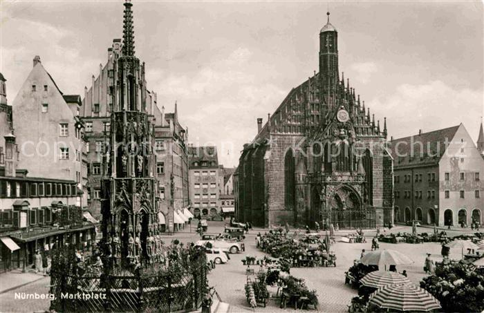 NueRNBERG  CITY Marktplatz Schoener Brunnen Rathaus