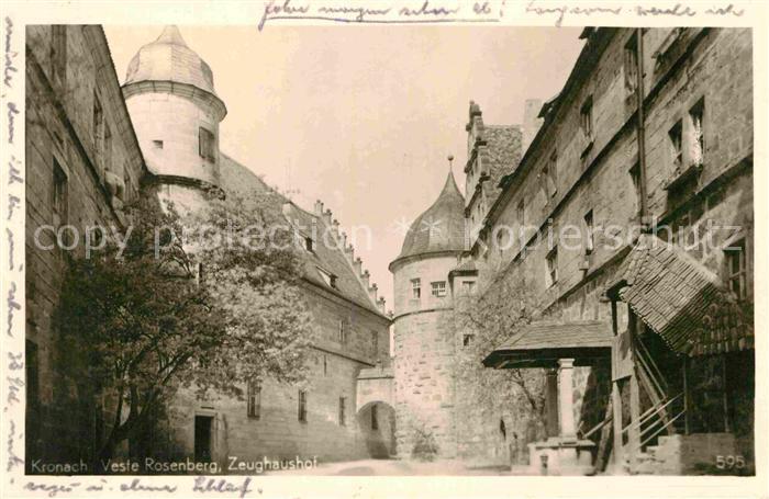 Kronach Oberfranken Veste Rosenberg Zeughaushof