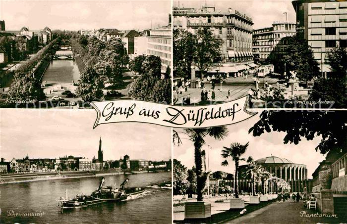 DuessELDORF  CITY Koenigsallee Corneliusplatz Planetarium Rheinansicht