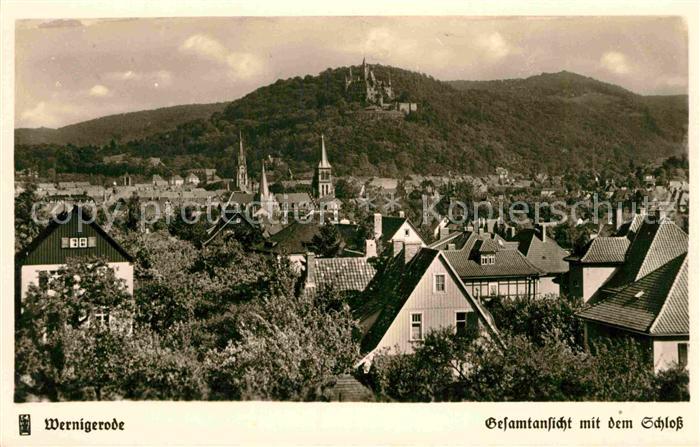 Wernigerode Harz Gesamtansicht mit Schloss