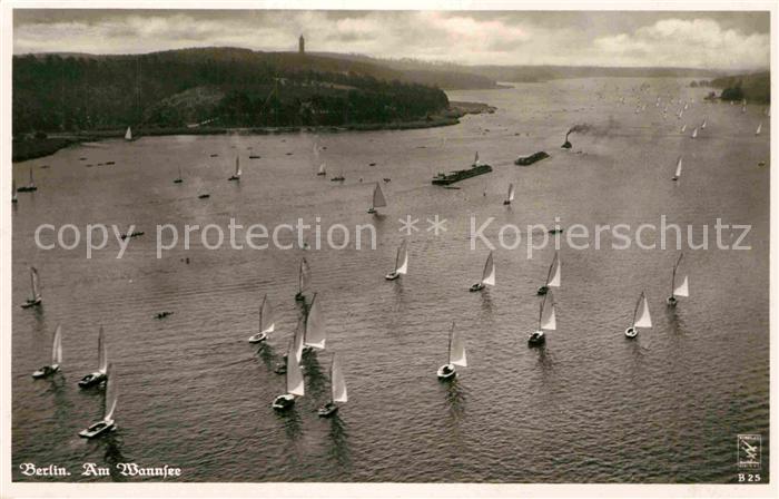 BERLIN  CITY Wannsee Segeln Fliegeraufnahme