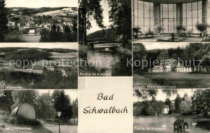 Bad Schwalbach Panorama Kaserne Musikpavillon Kurpark Stahlbrunnen Moorbaederhau