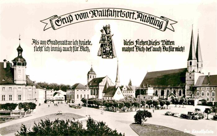 Altoetting Wallfahrtskiche Stiftskirche Kapellplatz Heiligenfigur