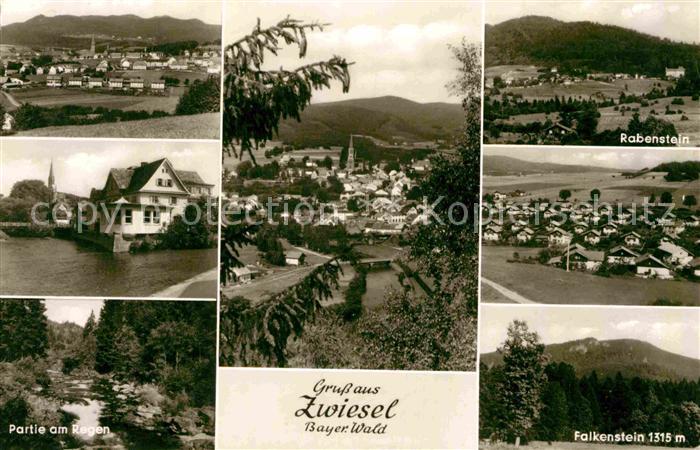 Zwiesel Niederbayern Landschaftspanorama Partie am Regen Rabenstein Falkenstein