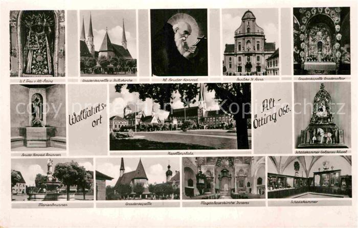 Altoetting Wallfahrtsort Gnadenkapelle Basilika Marienbrunnen Kirche Heiligenfig