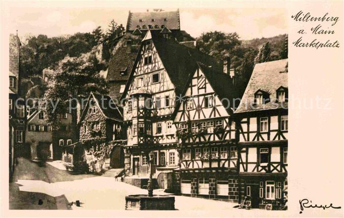 Miltenberg Main Marktplatz Fachwerkhaeuser