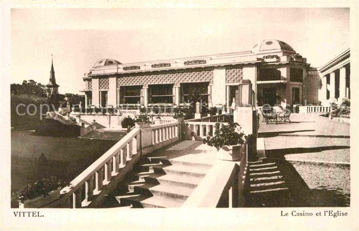 Vittel Le Casino et l'Eglise