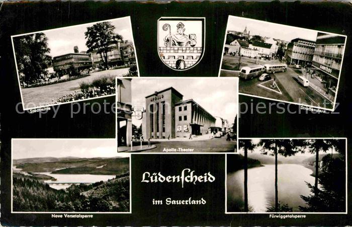 Luedenscheid Stadtmitte Versetalsperre Apollo Theater Strassenstern Fuerwiggetal