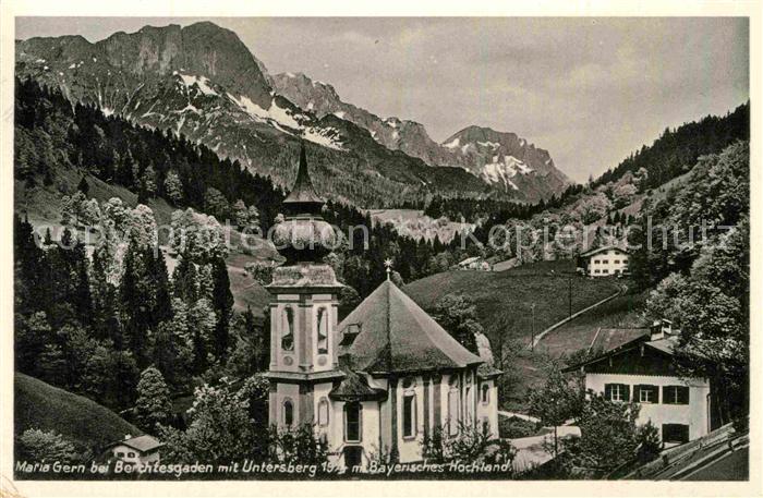 Maria Gern Wallfahrtskirche mit Untersberg Bayerisches Hochland Alpen