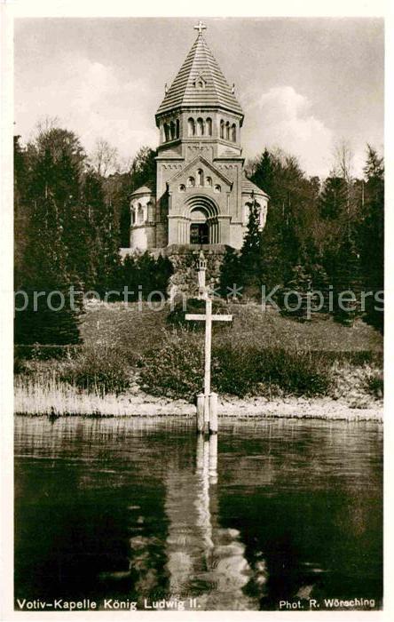 Berg Starnberg Votivkapelle Koenig Ludwig II Starnberger See