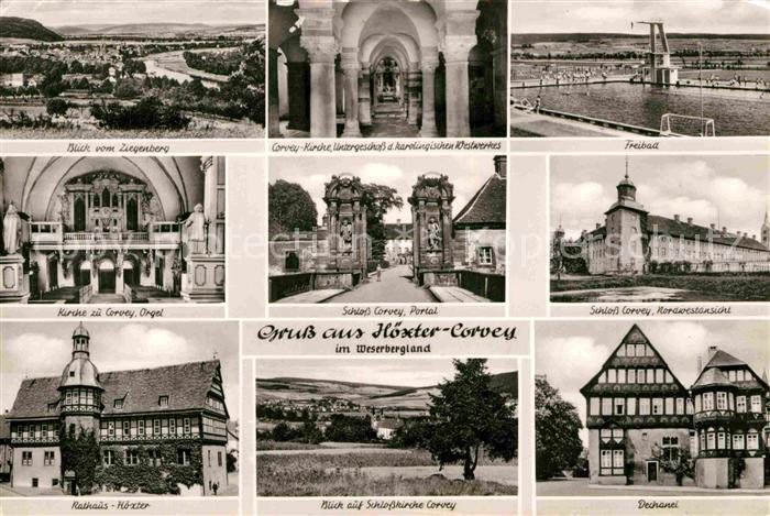 Corvey Ziegenberg Kirche Orgel Schloss Freibad Dechanei Rathaus