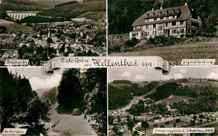 Hellenthal Eifel Ortsansicht Jugendherberge Eschsiefen Campingplatz Schwimmbad L