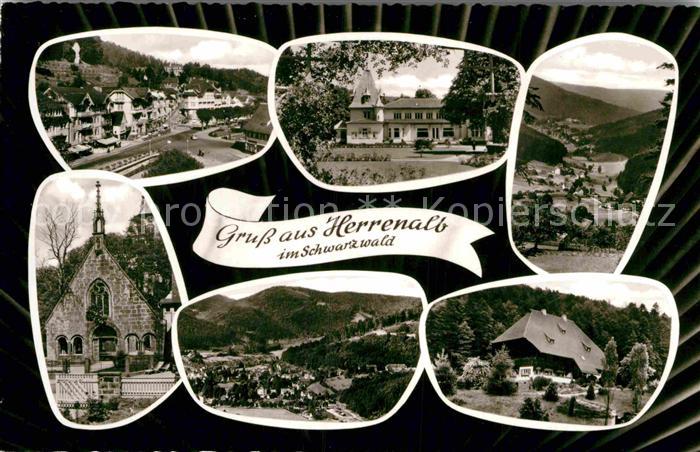 Bad Herrenalb Teilansichten Kurort im Schwarzwald Kirche Kurhaus