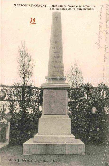 Mericourt Corons Monument eleve a la Memoire des victimes de la catastrophe
