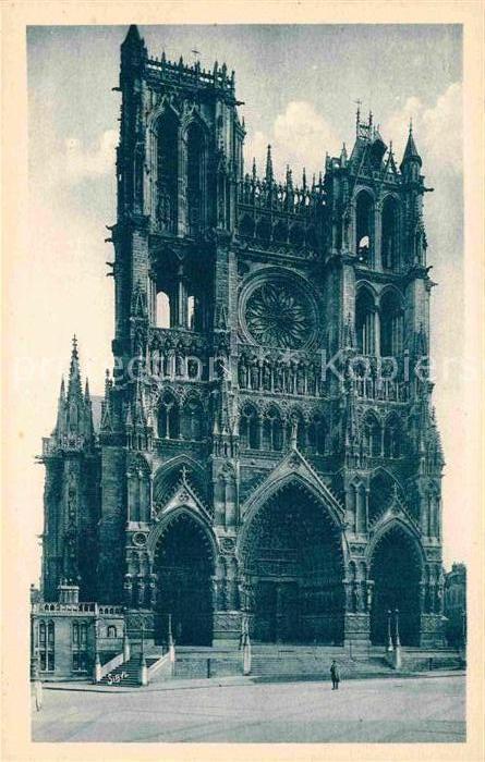 Amiens Facade de la Cathedrale Carte Postale Tuck