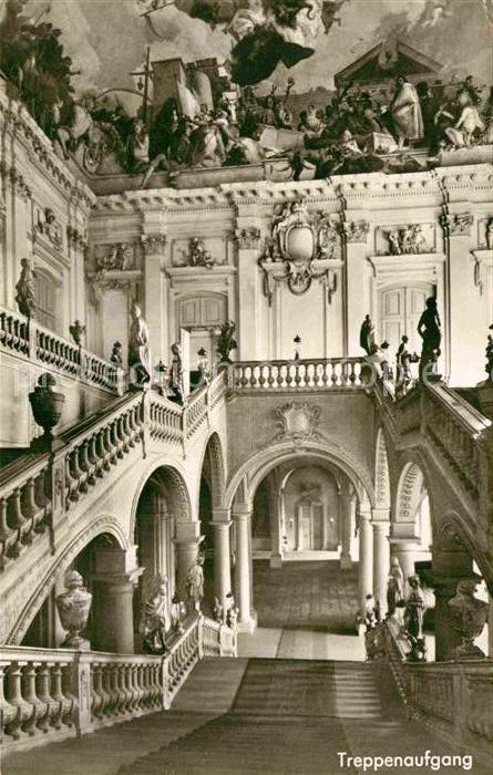 WueRZBURG Bayern Residenz Deckengemaelde von Tiepolo Treppenaufgang