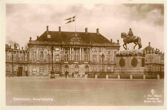 Kobenhavn Amalienborg Schloss Denkmal