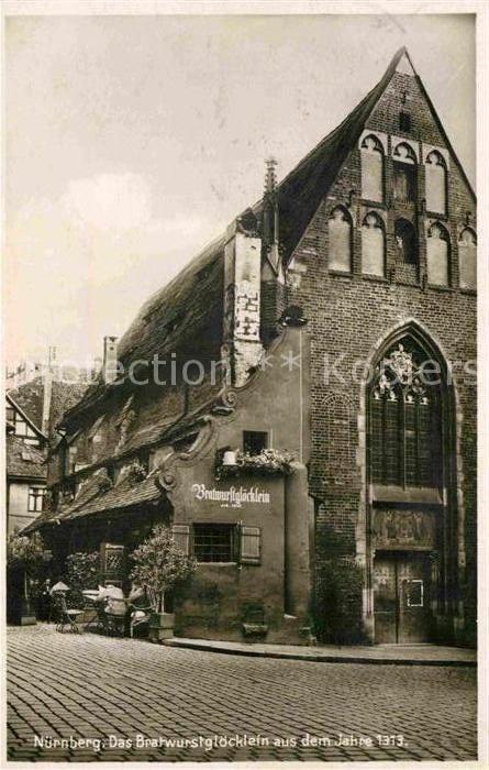 NueRNBERG  CITY Bratwurstgloecklein aus dem Jahre 1313 Altberuehmtes Lokal Hist