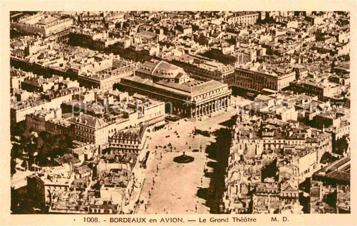Bordeaux Grand Theatre vue aérienne