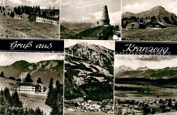 Kranzegg Gruentenhaus Jaegerdenkmal Gruentenalpe Turnerheim Alpenpanorama
