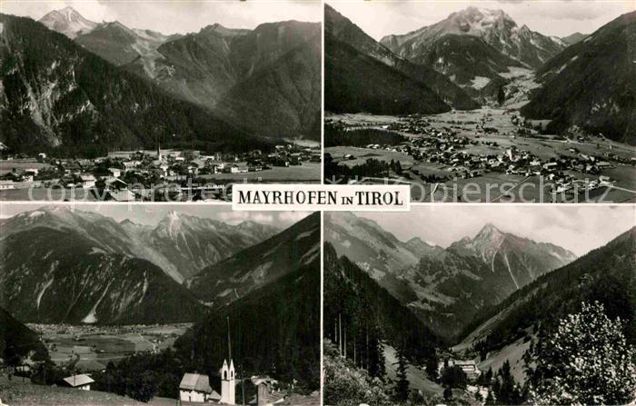 Mayrhofen Zillertal Gesamtansicht mit Alpenpanorama