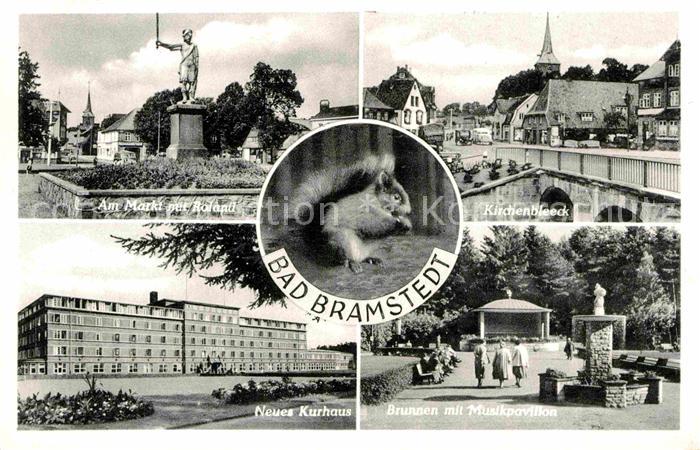 Bad Bramstedt Markt Rolandstatue Kirchenbleeck Kurhaus Brunnen Musikpavillon Eic