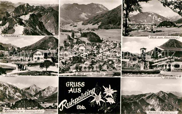 Ruhpolding Bayern Kurhaus Dorfplatz Brunnen Alpenpanorama Edelweiss