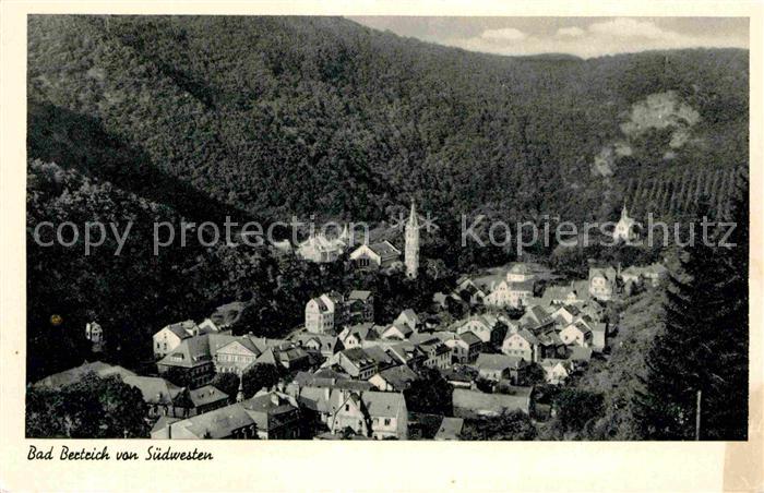 Bad Bertrich Panorama Blick von Suedwesten