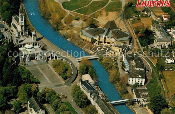 Lourdes Hautes Pyrenees Les Sanctuaires vue aerienne Kloster