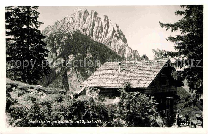Amlach Lienzer Dolomitenhuette mit Spitzkofel