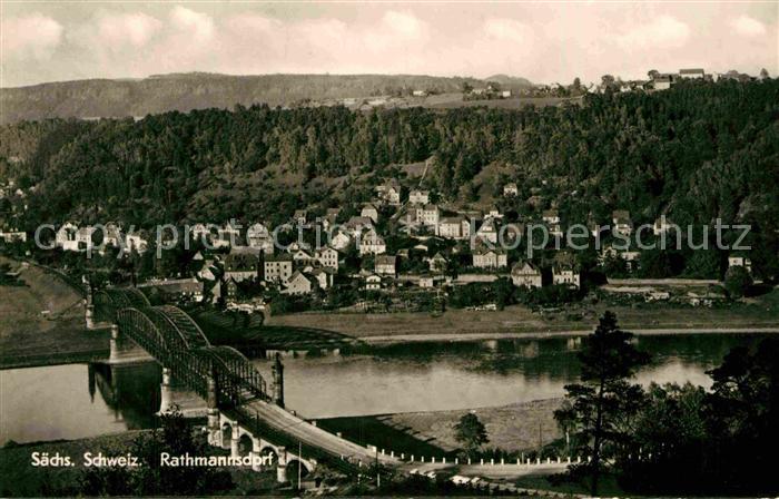 Rathmannsdorf Pirna Blick ueber die Elbe