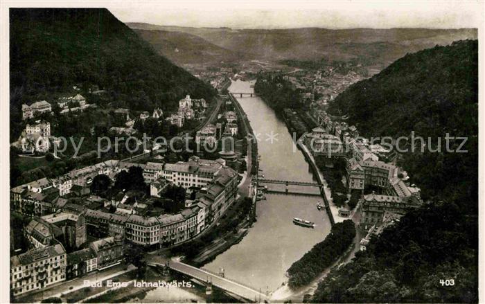 Bad Ems Panorama Blick lahnabwaerts