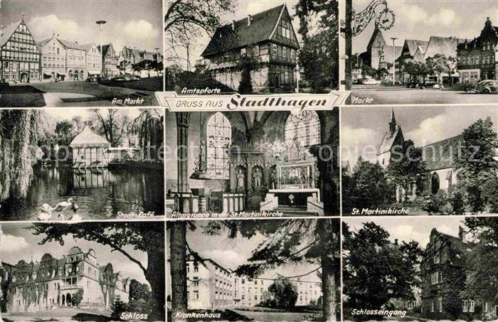 Stadthagen Markt Amtspforte Krankenhaus Schloss
