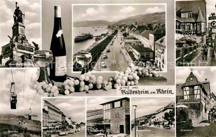 Ruedesheim Rhein Drosselgasse Seilbahn Niederwald Denkmal