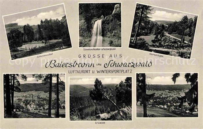 Baiersbronn Schwarzwald Wasserfaelle Kuranlagen Wildsee Schwimmbad