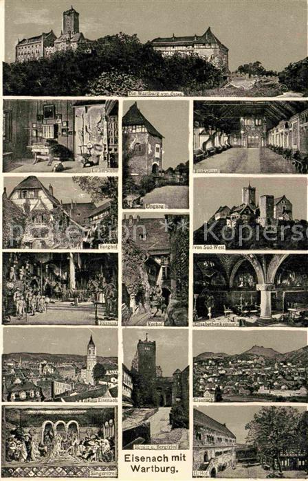 Eisenach Thueringen Wartburg Burghof Ruestsaal Vorhof