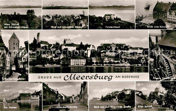 Meersburg Bodensee Altes Schloss Schweizer Alpen Fuerstenhaeusl Obertor Baeren H