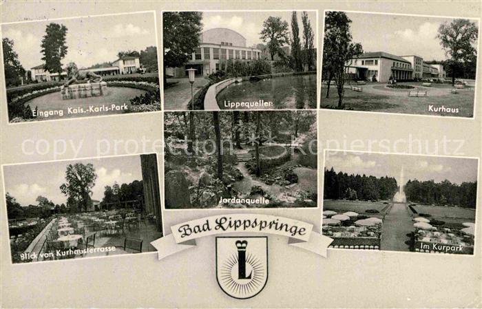 Lippspringe Bad Kaiser Karls Park Lippequelle Kurhaus Kurpark Jordanquelle